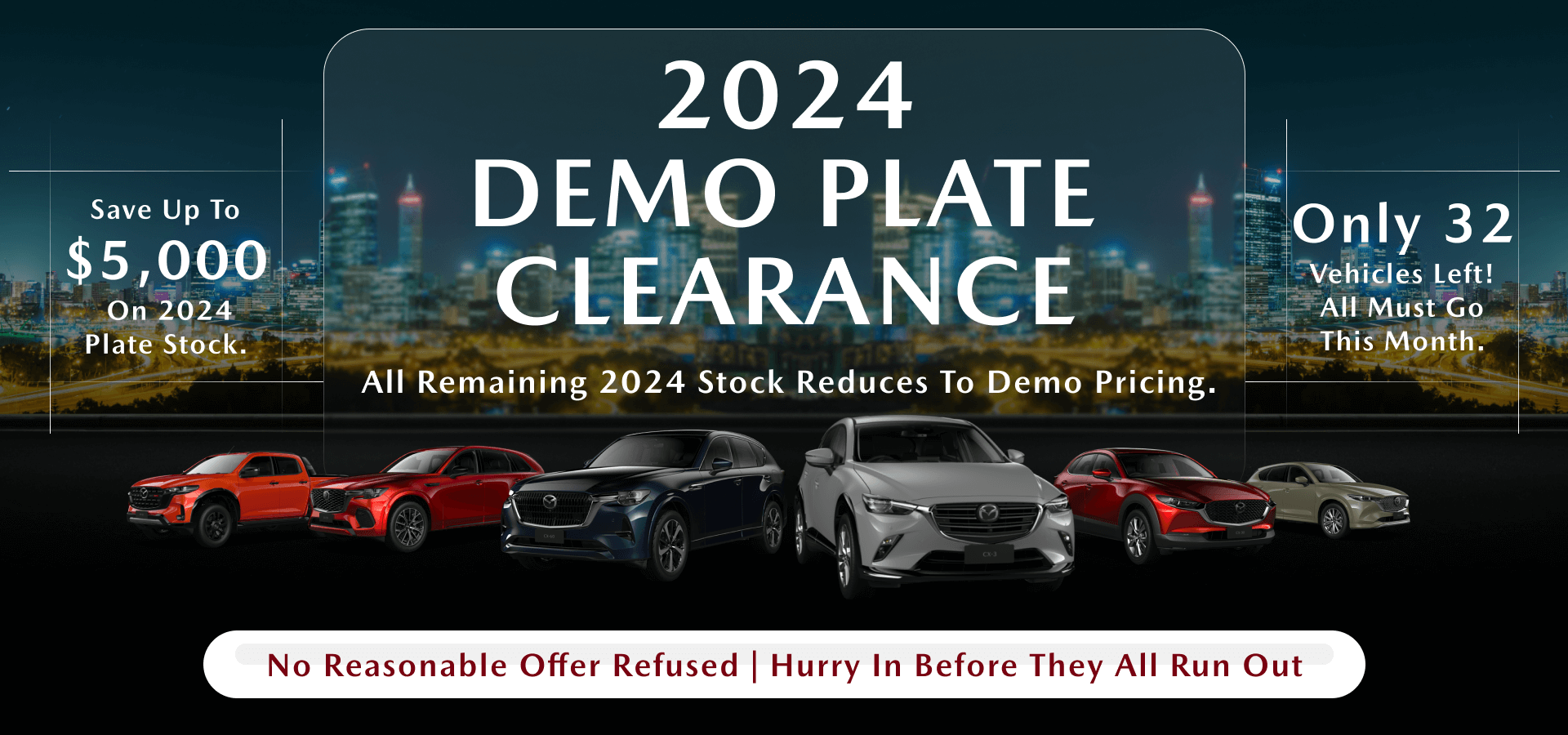 DEMO PLATE CLEARNACE
